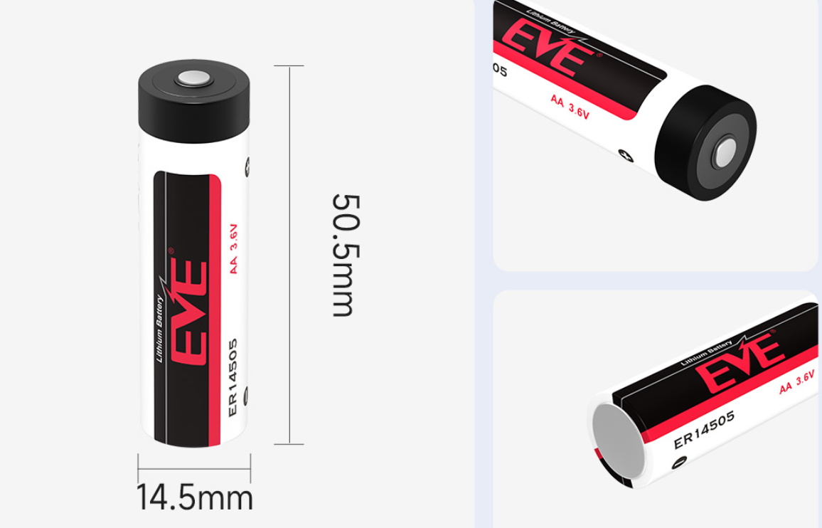 EVE ER14505 AA Li-SOCl2 Battery Dimensions